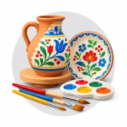 آموزش نقاشی روی سفال