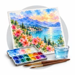 آموزش نقاشی آبرنگ