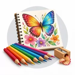 آموزش نقاشی مداد رنگی