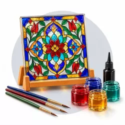 آموزش نقاشی روی شیشه (ویترای)