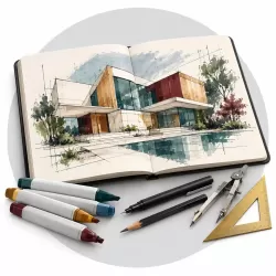 آموزش اسکیس و راندوی معماری