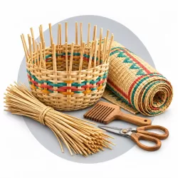 آموزش حصیر بافی